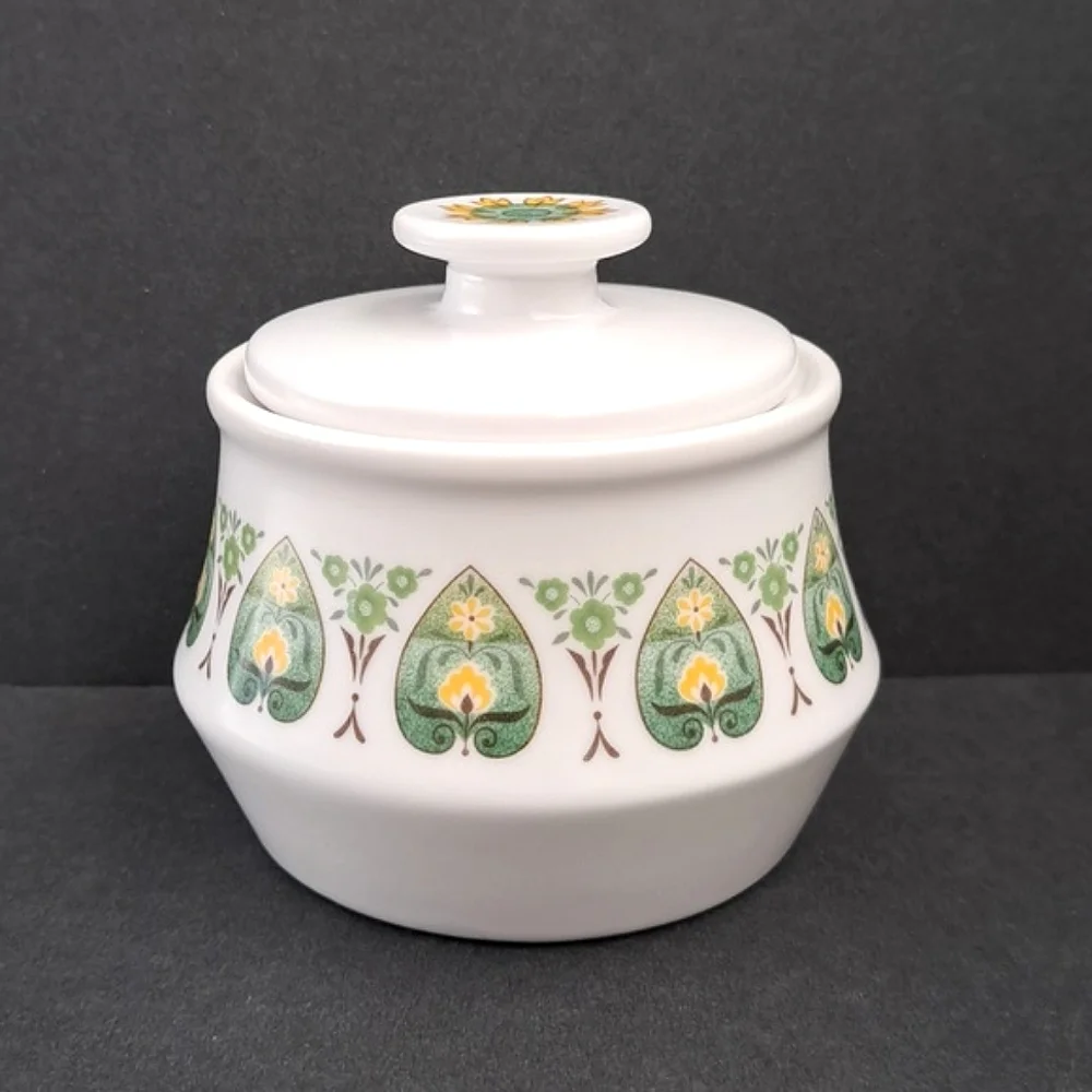 Vtg Noritake Progression China Palos Verde Pattern 9020 Creamer Sugar Bowl Set